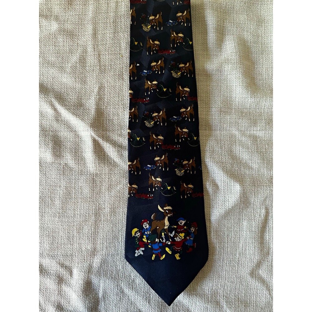Vintage Rudolph Red Nosed Reindeer Island of Misfit Toys Tie JCPenney NWT